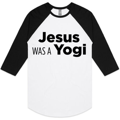 'Jesus Was A Yogi' AS Colour Raglan Thumbnail