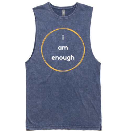 'i am enough' - Stonewash Barnard Tank Thumbnail