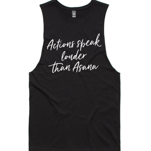 Actions Speak Louder than Asana - Adult Barnard Tank Thumbnail